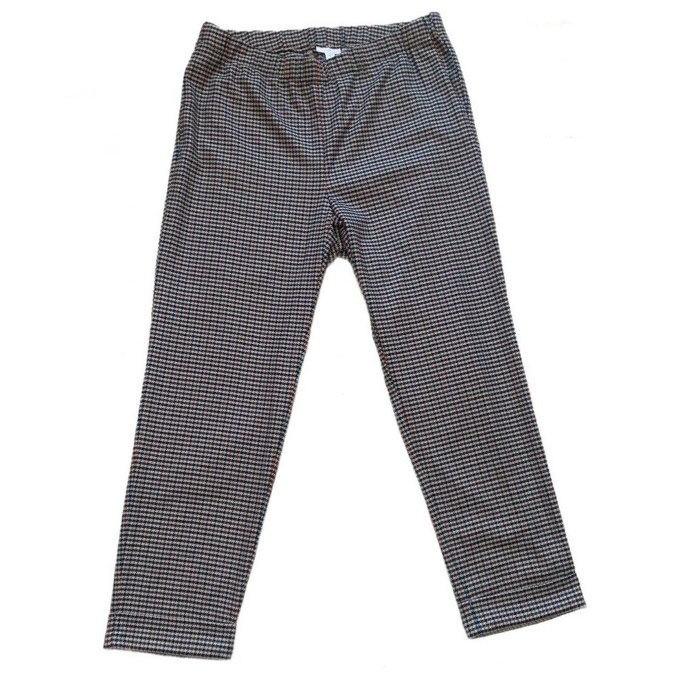 J Jill Size 16 Houndstooth Multicolor  Elastic Waist Band Pants With Cuffs‎ NWT